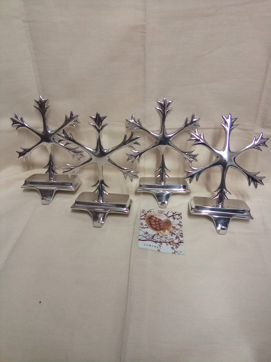 Set of Four Lunares of San Francisco Snowflake Stocking Holders