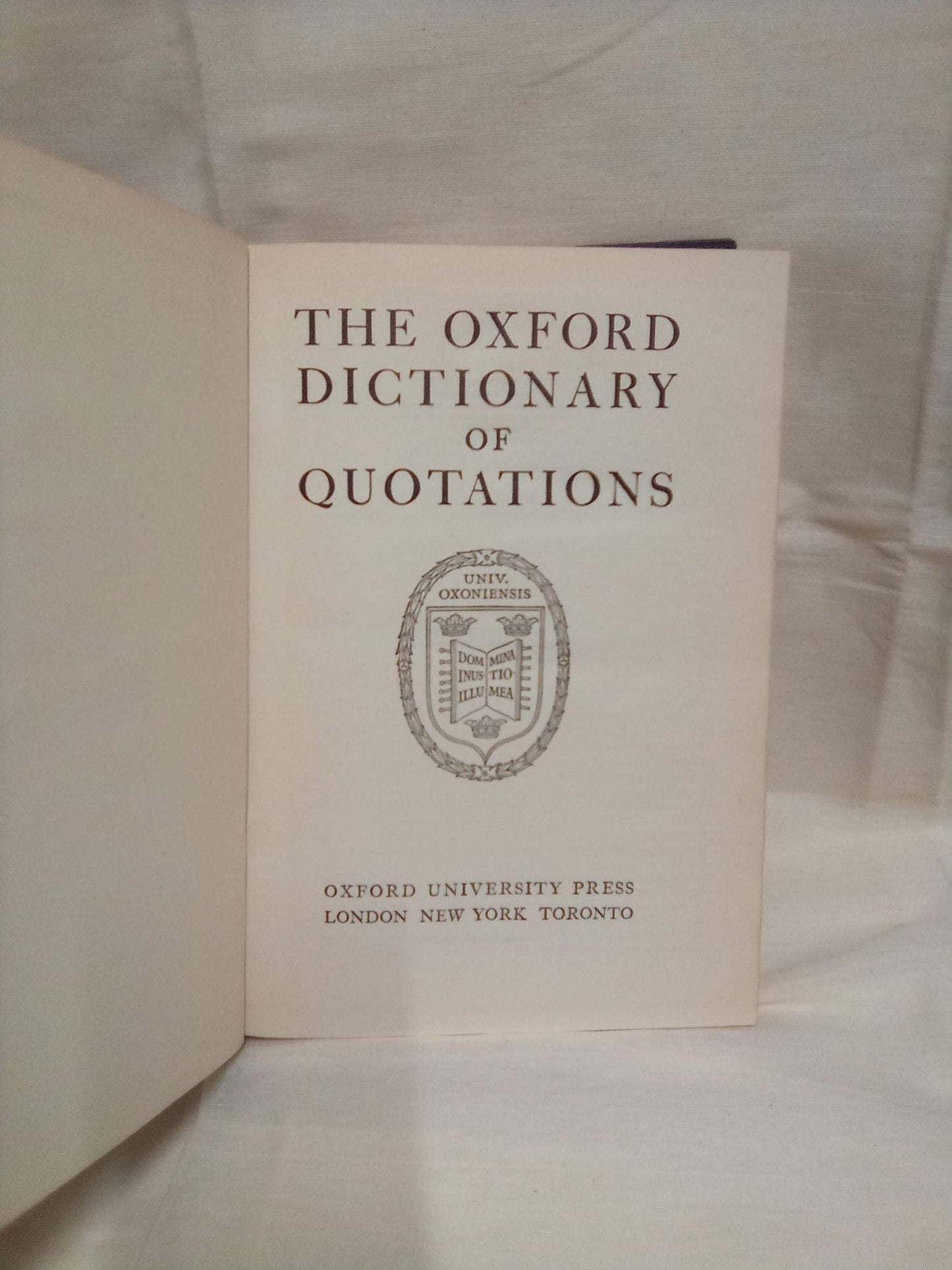 The Oxford Dictionary of Quotations- Fourth edition 1944