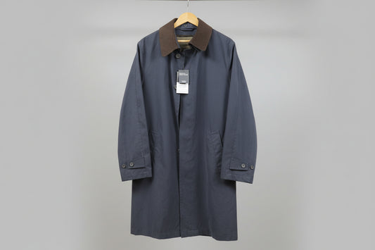 NEW M&S Dark Navy Ultimate Leather Collar Raincoat (RRP: £110; Now: £45)