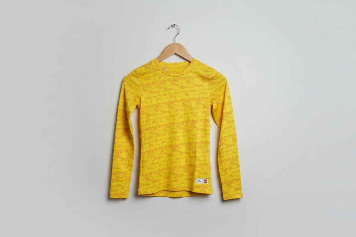 ADIDAS X LEGO Kid's Yellow Long Sleeve Top Size Small / 9-10 Years (USED)