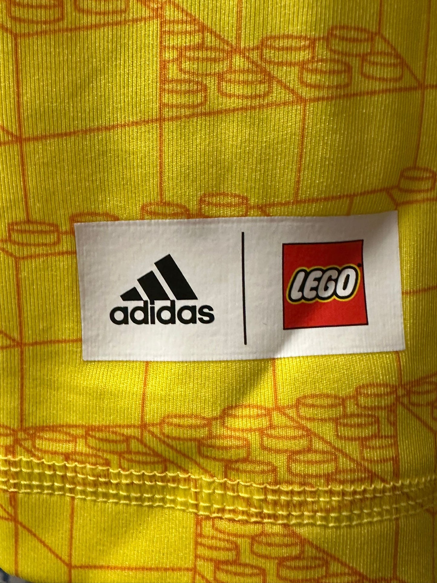 ADIDAS X LEGO Kid's Yellow Long Sleeve Top Size Small / 9-10 Years (USED)