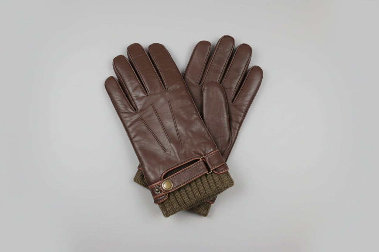 Ted Baker Brown Leather Driving Winter Gloves - Good Used Condition