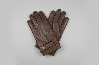 Ted Baker Brown Leather Driving Winter Gloves - Good Used Condition