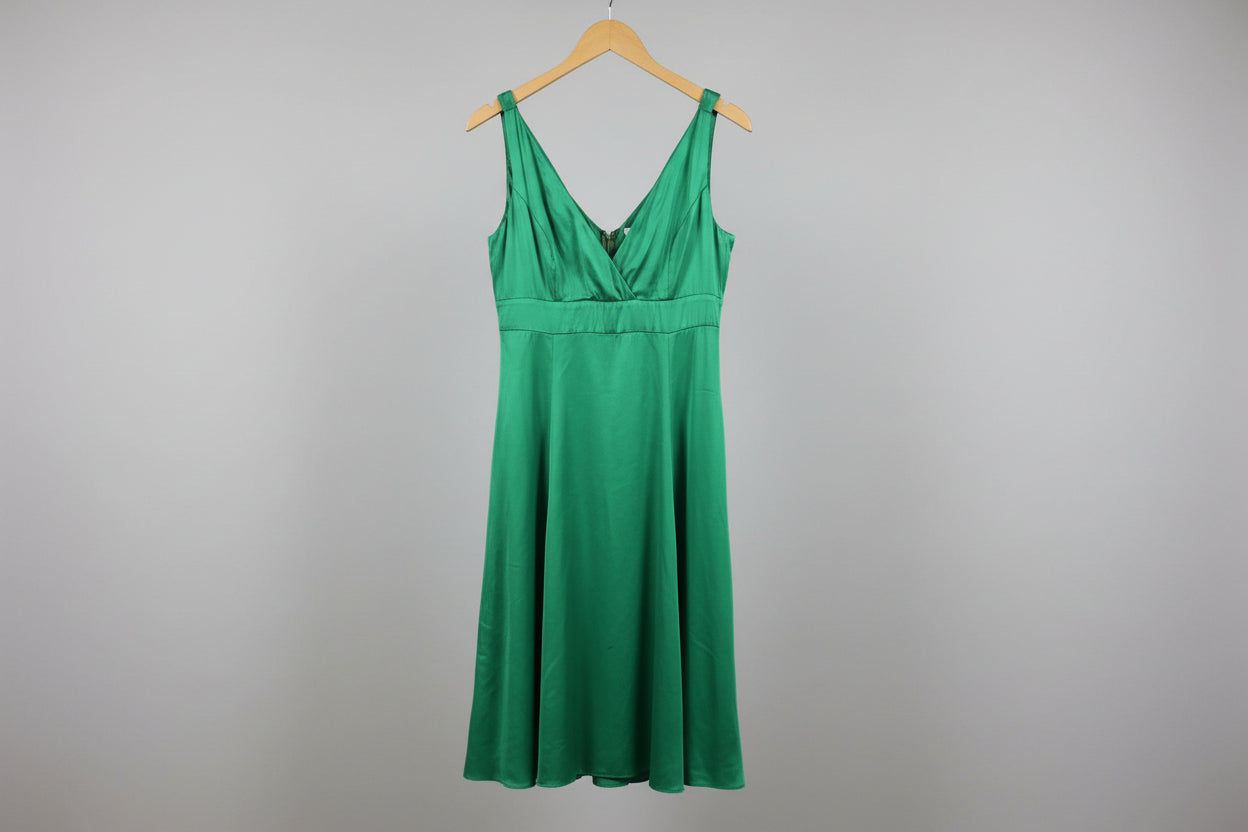 Ted Baker Green silk dress uk size 10