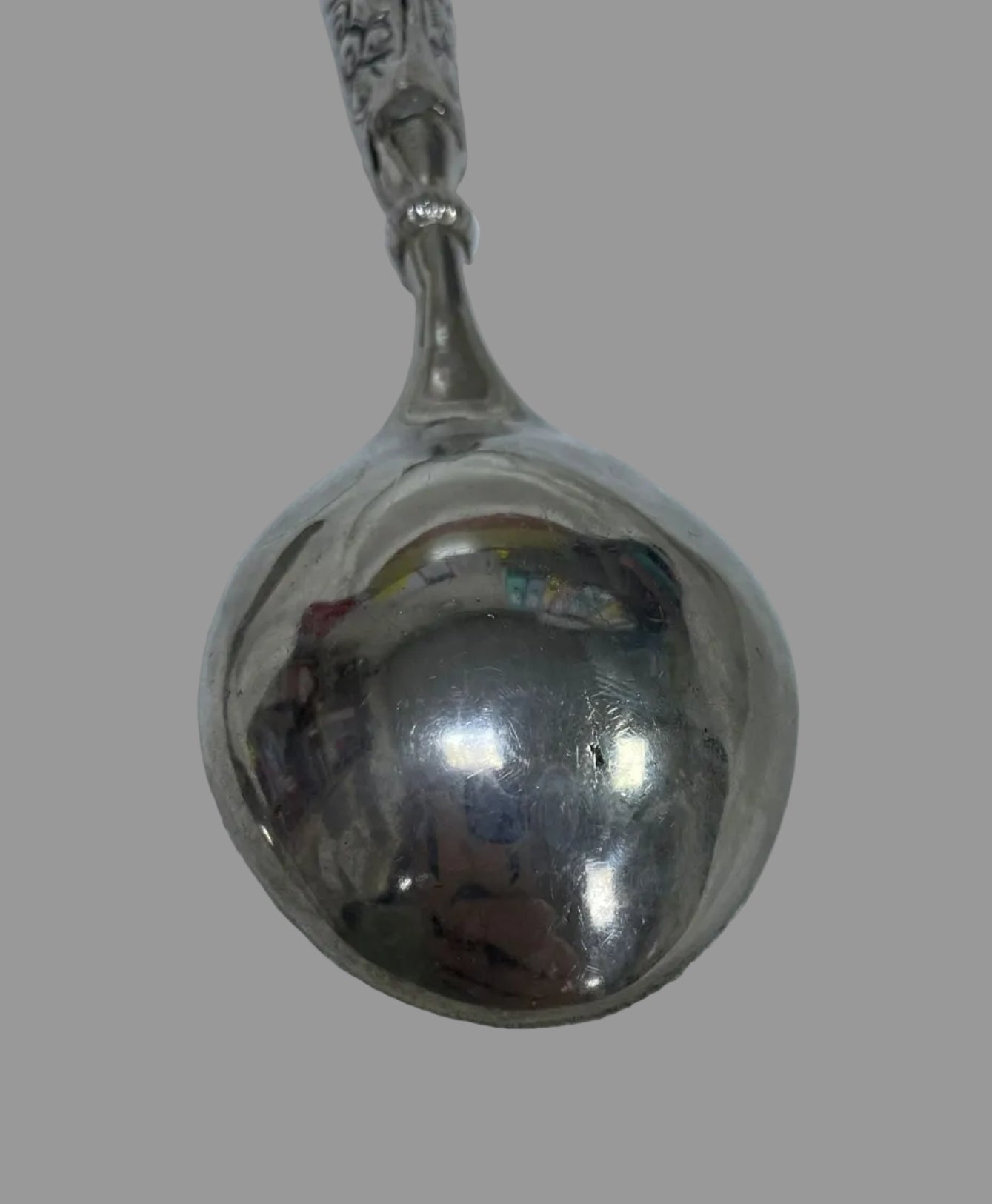 Engraved salad serving spoons with black stone