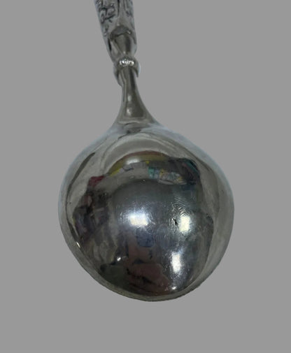 Engraved salad serving spoons with black stone