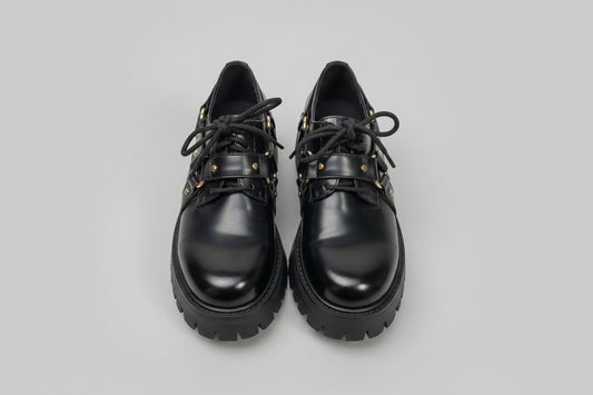 Koi Black Chunky Platform Shoes - Size 6