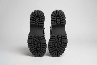 Koi Black Chunky Platform Shoes - Size UK 6 EU 39 Lace-Up Brogues