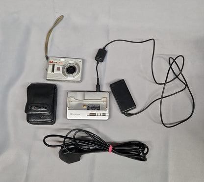 CASIO EXILIM EX-Z57 5.0MP SILVER DIGITAL CAMERA WITH CHARGING DOCKING STATION (used)