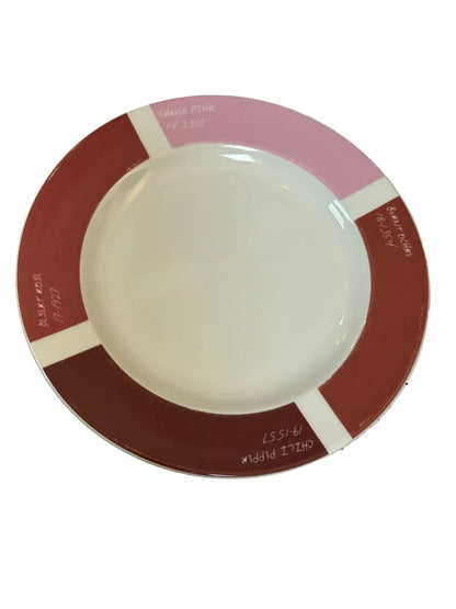 PANTONE UNIVERSE by FISHS EDDY 9" Red Colour Wheel Plates x 2 (USED)