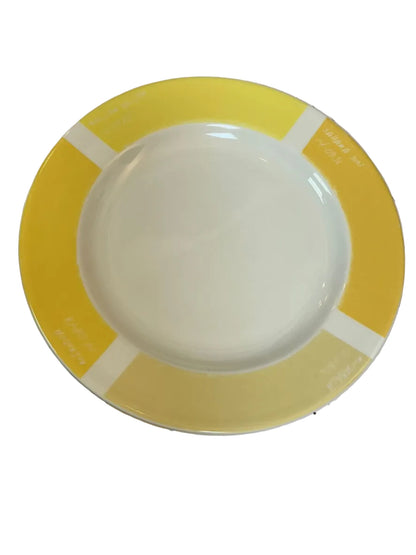 PANTONE UNIVERSE by FISHS EDDY 9" Yellow Colour Wheel Plates x 2 (USED)