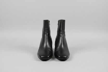 NUBIKK Black Ankle boots - Green Perspex Block Heels - Size 7.5 - In GOOD USED CONDITION