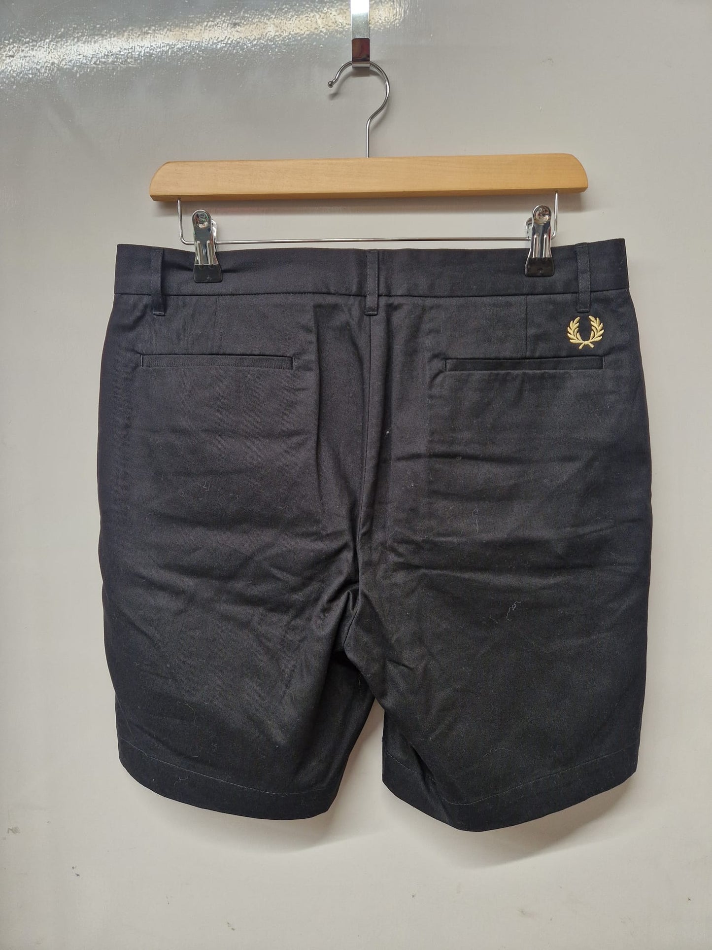 FRED PERRY Men's Black Classic Chino Shorts SIZE 32" BNWT