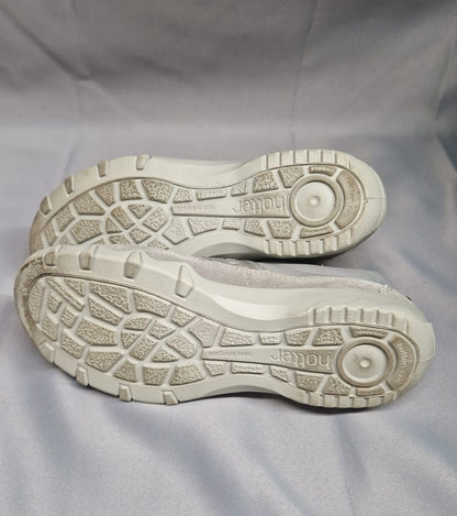 Hotter Ortholite Stability Grey Lace-Up Trainers UK 4 EU 37 - Good Used Condition