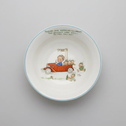 Mabel Lucie Atwell 'To Fairy Town' Shelly Bowl - Collectible - Ceramic