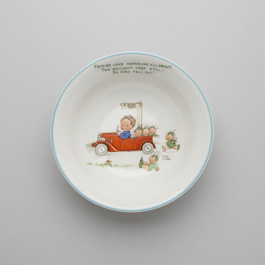 Mabel Lucie Atwell 'To Fairy Town' Shelly Bowl - Collectible - Ceramic