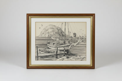 Don Williams Signed & Numbered Sketch - Morro Rock & Fishing Boat 'Brier Island' - 71/500