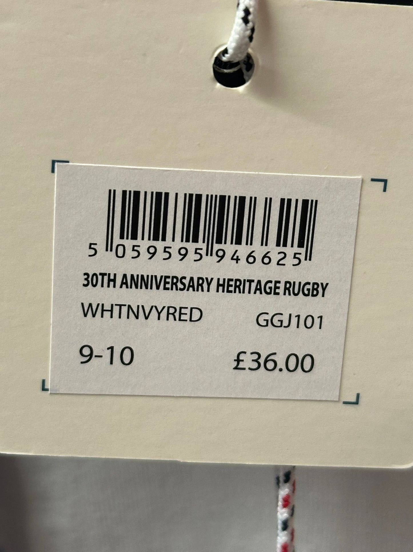 BNWT Crew Clothing Heritage Rugby Shirt - Kids 30th Anniversary -  Age 9/10 Years Old -  RRP £36