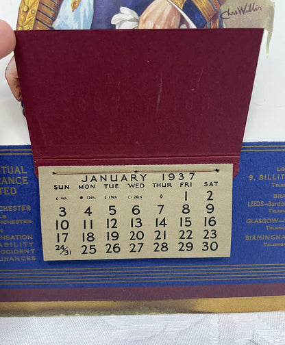 King Edward Coronation Calendar 1937 - Collectible