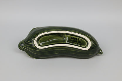 Vintage 1970's Sadler Cucmber Serving Dish Green 8”
