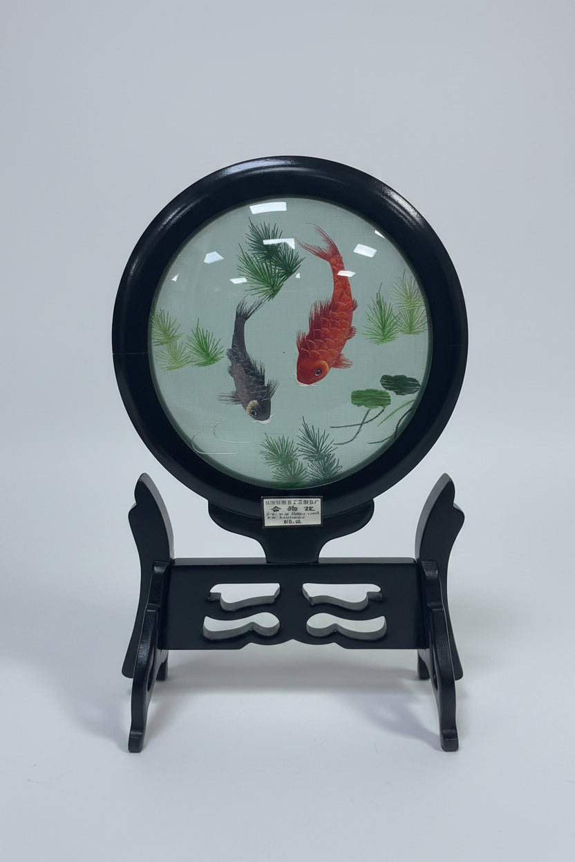 Vintage Chinese Art Double-Sided Suzhou Silk Embroidery