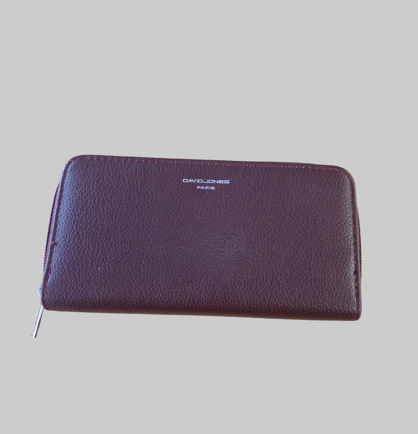 David Jones Purple Purse - Zip Around - Rectangle Leather