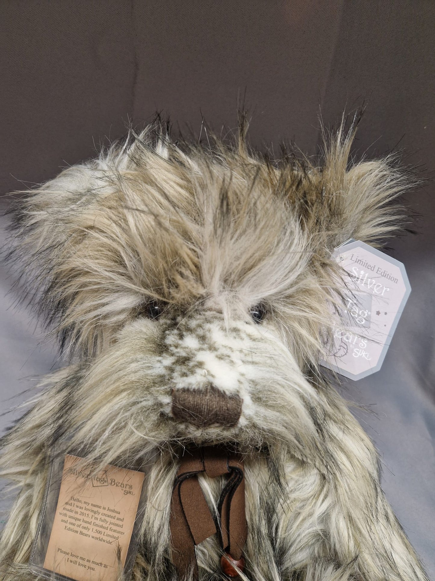 Suki Silver Tag Bears 'Joshua Bear' - limited edition 2015. With Tags