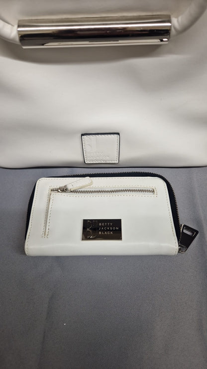 Betty Jackson Handbag & Purse - White Leather - 2-Piece Set