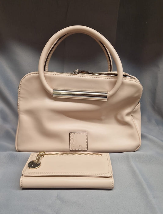 Betty Jackson Handbag & John Rocha Purse in Pale Pink & Beige