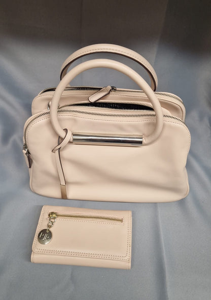 Betty Jackson Handbag & John Rocha Purse in Pale Pink & Beige
