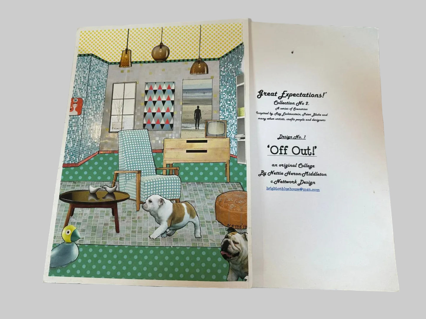 Nettie Heron-Middleton Artwork Collage "Great Expectations!" Series 2 Design 1 "Off Out!"