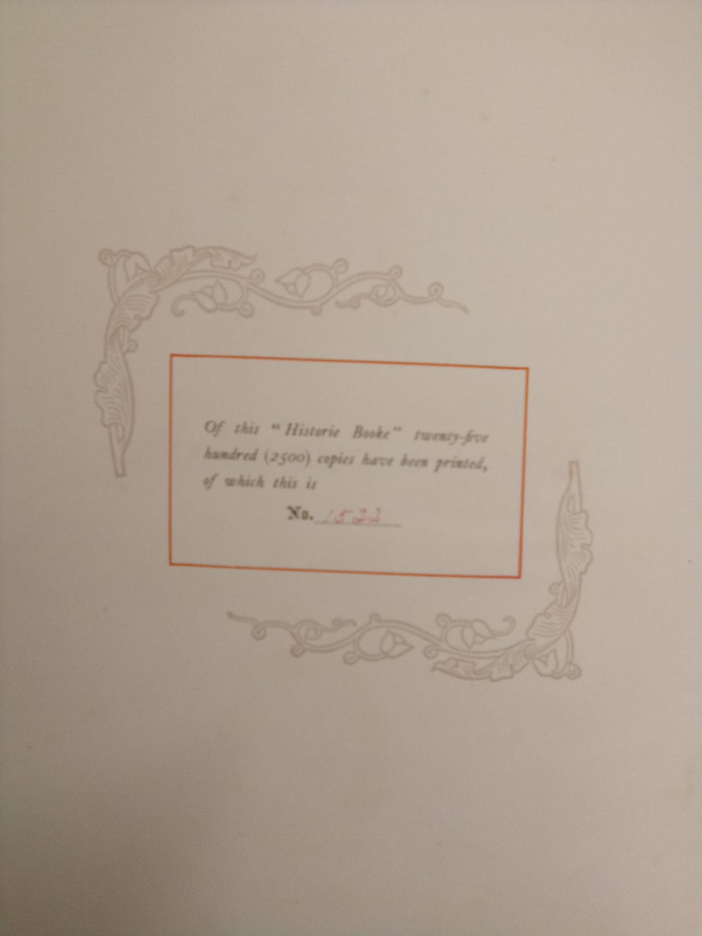 The Historie Booke A Tale of Two Worlds and Five Centuries: 1537, 1638, 1903