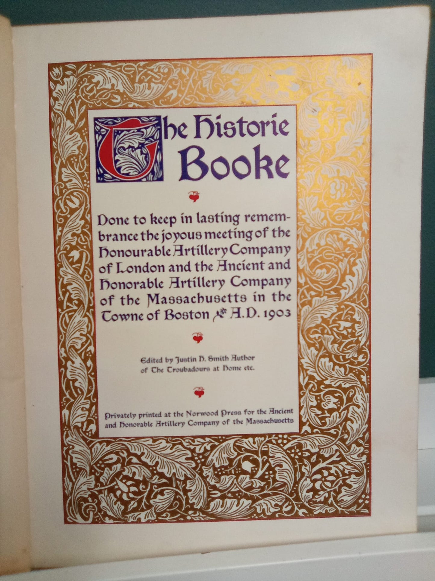 The Historie Booke A Tale of Two Worlds and Five Centuries: 1537, 1638, 1903
