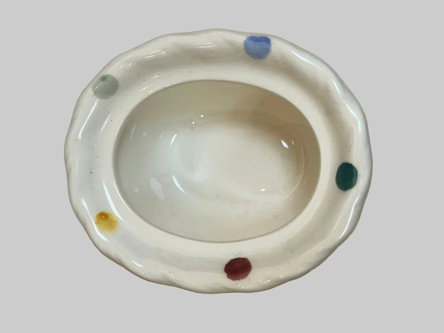 Emma Bridgewater Hen on Nest Ceramic with Bumblebee and Polka Dot Details
