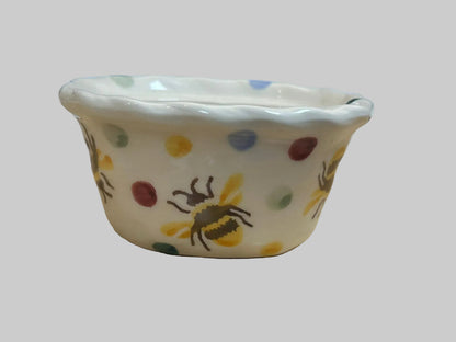 Emma Bridgewater Hen on Nest Ceramic with Bumblebee and Polka Dot Details