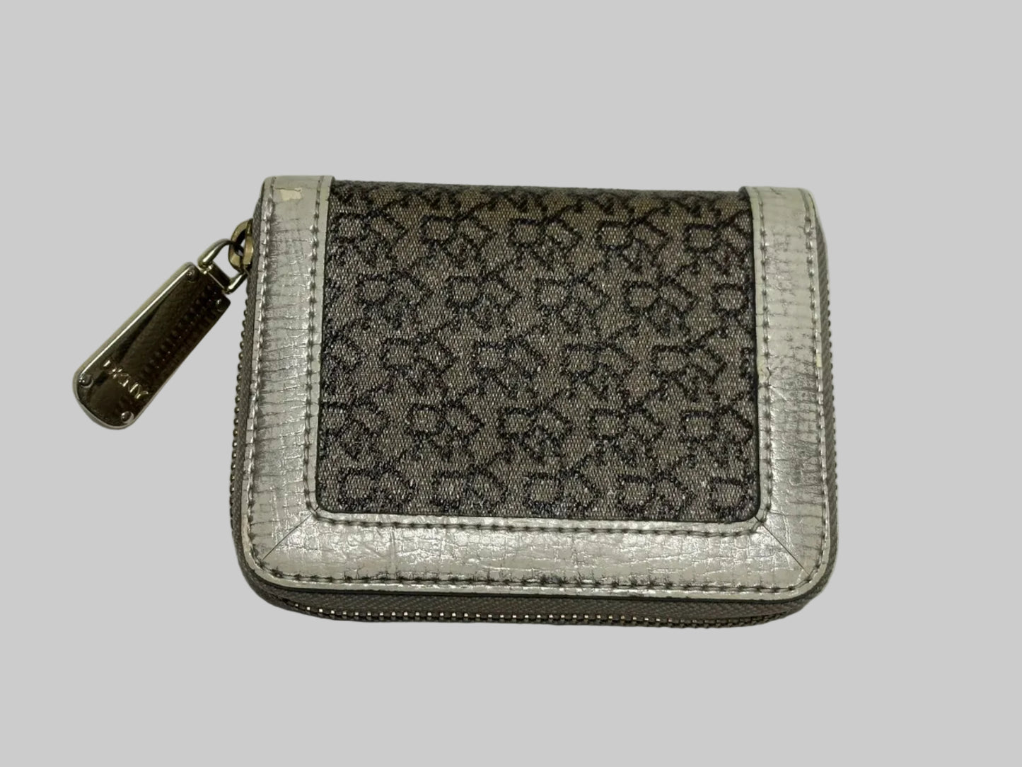 DKNY Vintage Monogram Wallet Pre-Loved Zip Around Purse - Pre-Loved - Signs of Wear