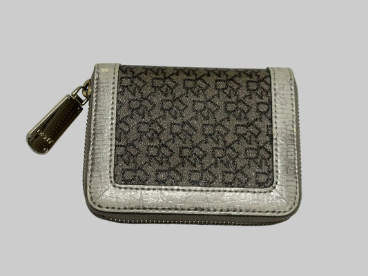 DKNY Vintage Monogram Wallet Pre-Loved Zip Around Purse - Pre-Loved - Signs of Wear