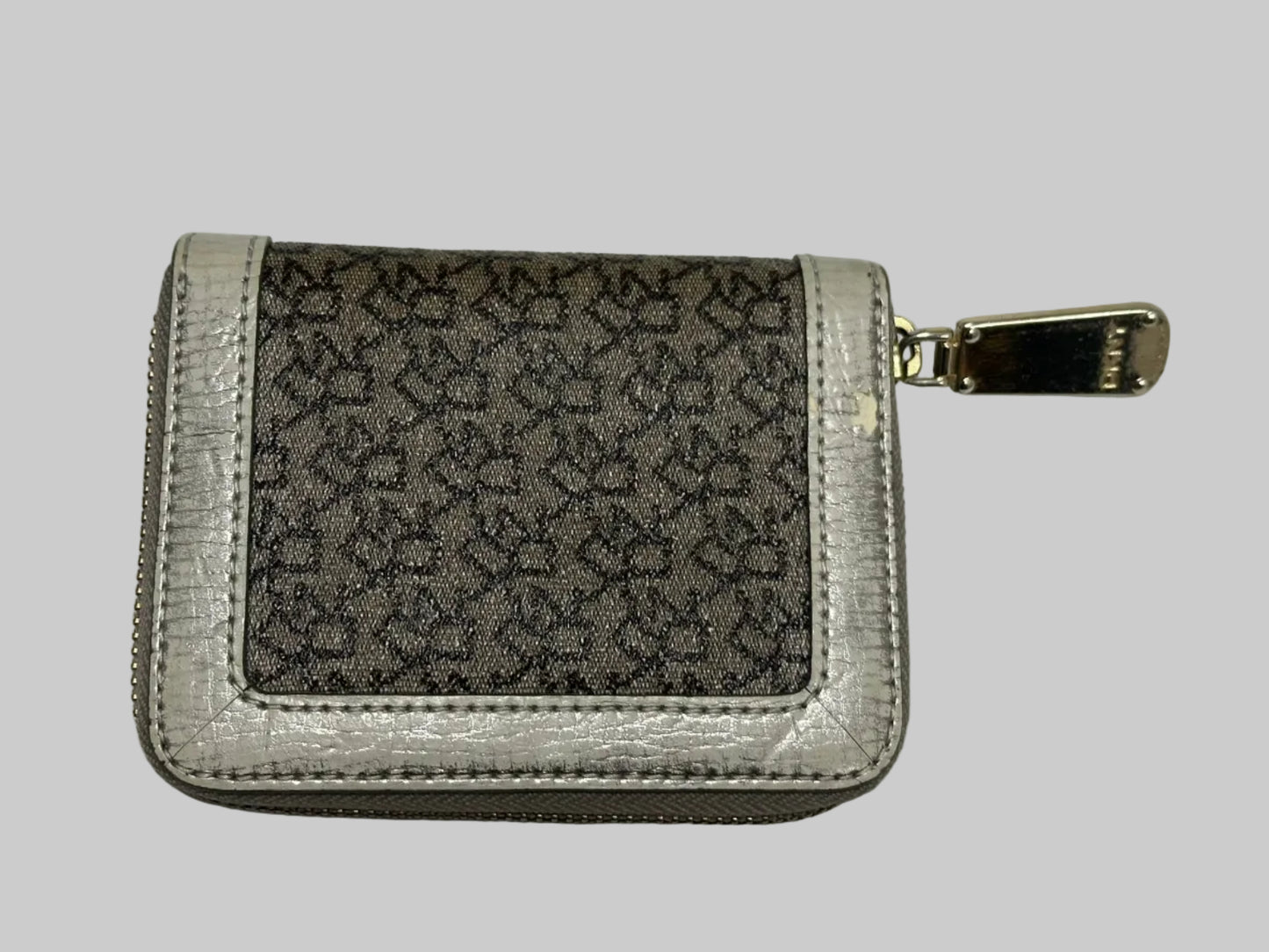 DKNY Vintage Monogram Wallet Pre-Loved Zip Around Purse - Pre-Loved - Signs of Wear