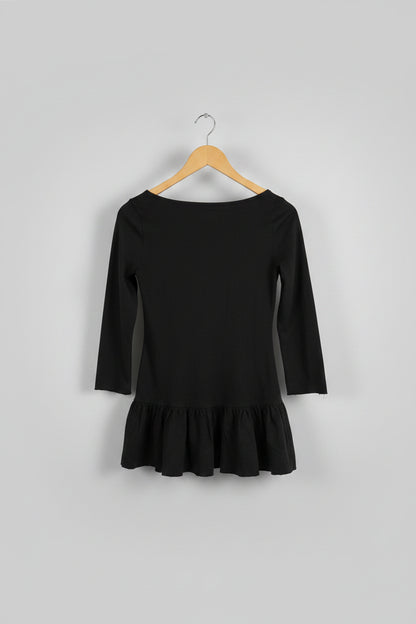 Anthropologie MAEVE Ladies Long Sleeve Black Top Size XS