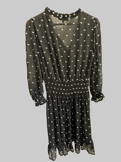 MAJE Dress Black with White Bow Details and Under Slip Size EU 42