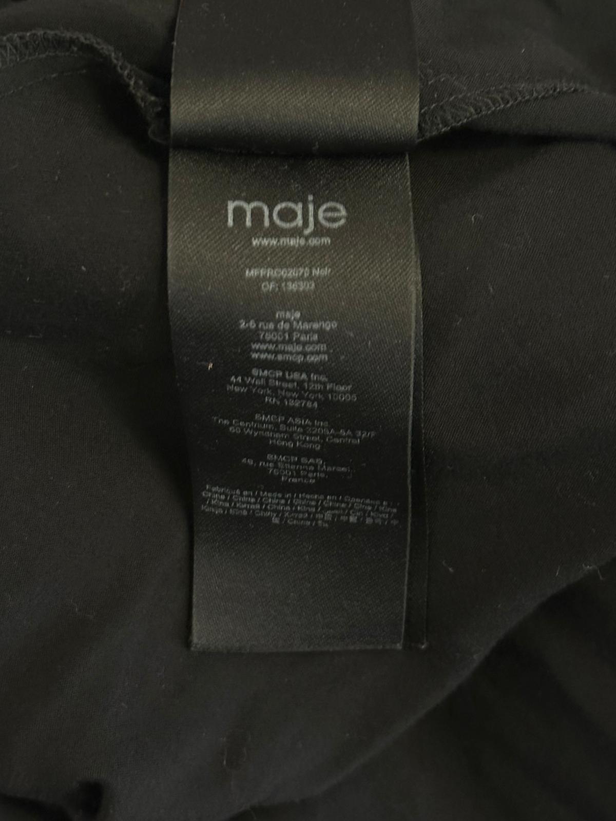 MAJE Dress Black with White Bow Details and Under Slip Size EU 42