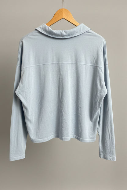 ME + EM Light Blue Long Sleeve Shirt Top 100% Cotton Size UK 10
