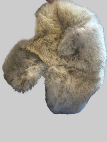 BARTS Fur Deluxe White Winter Hat 100% Faux Fur
