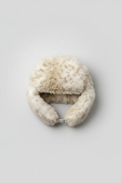BARTS Fur Deluxe White Winter Hat 100% Faux Fur