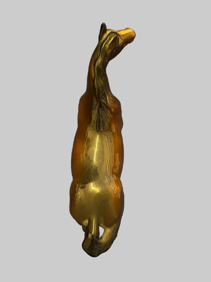 BESWICK HORSE Swish Tail Gloss Brown Vintage Pottery Decor