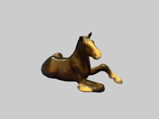 BESWICK HORSE Foal Lying Down Vintage Pottery Decor