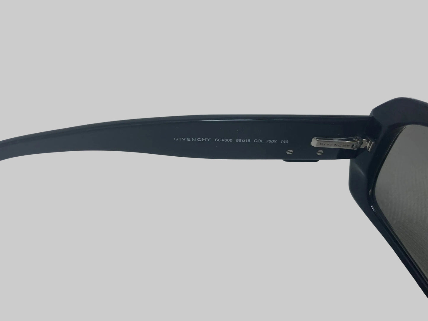 Givenchy SGV660 Black Sunglasses Rectangle Frame & Case