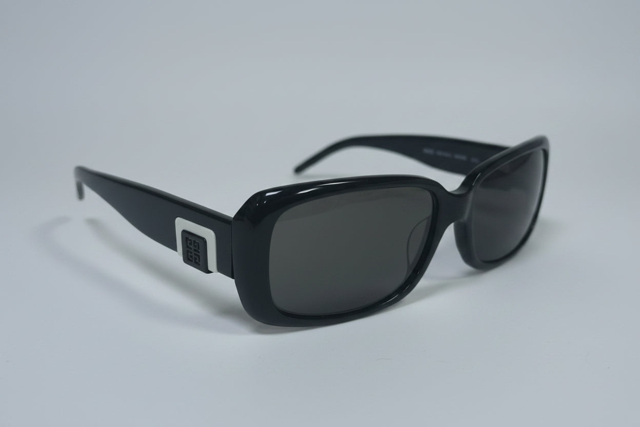Givenchy SGV660 Black Sunglasses Rectangle Frame & Case