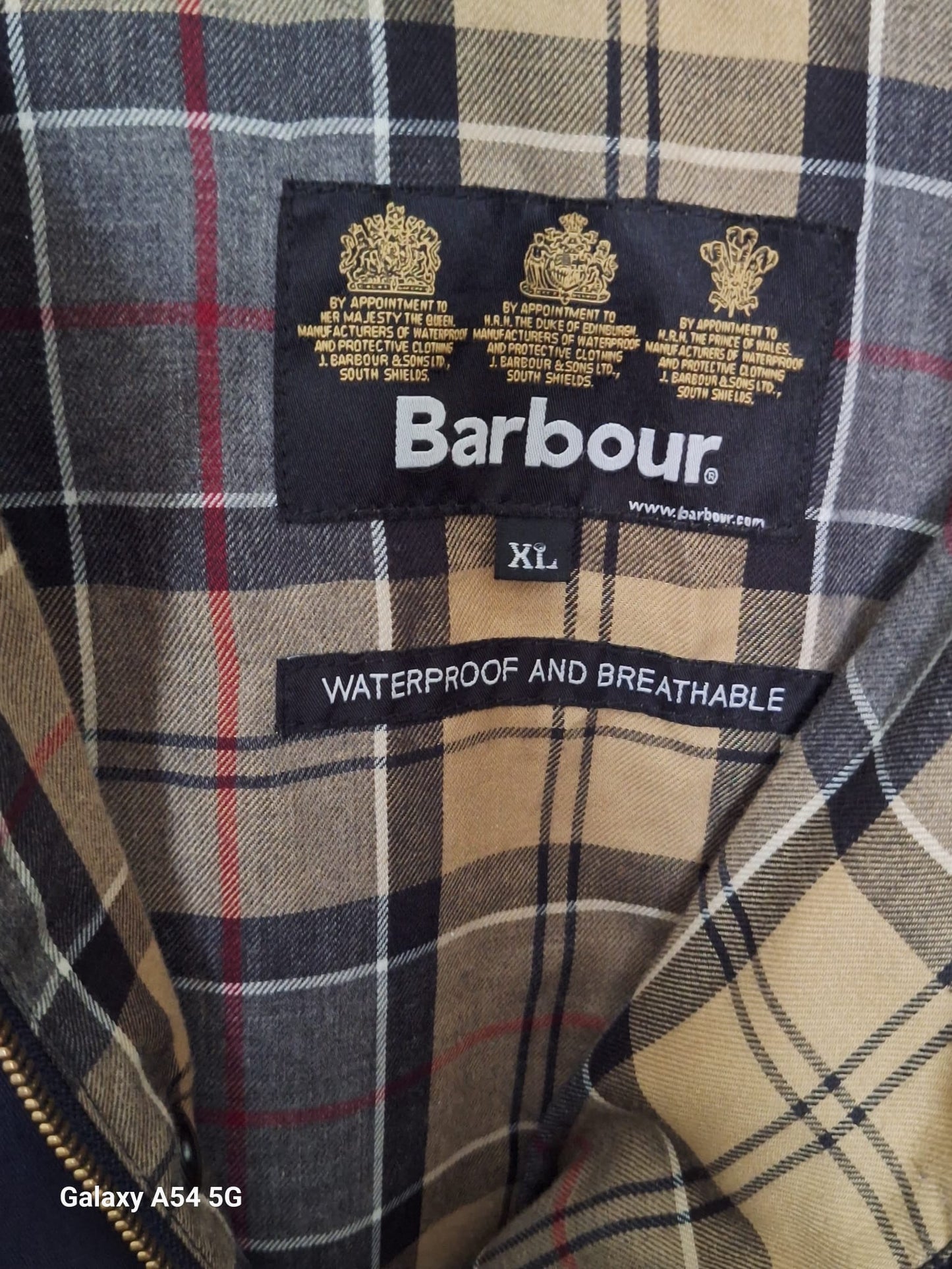 Men's Navy Barbour Waterproof Bedale Jacket Hooded Size XL Very Good Used Condition