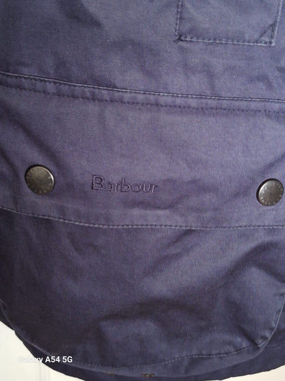 Men's Navy Barbour Waterproof Bedale Jacket Hooded Size XL Very Good Used Condition